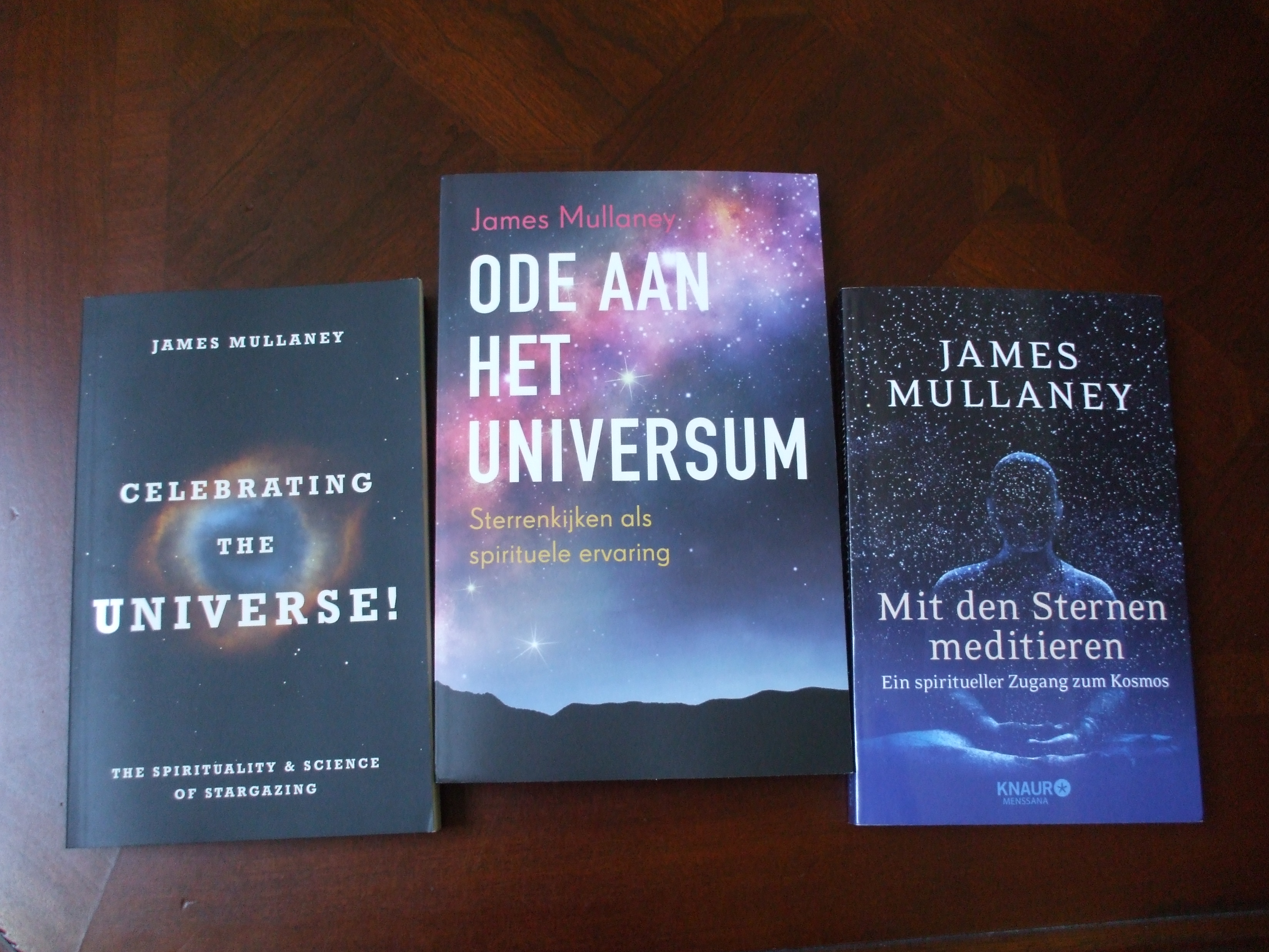 James Mullaney 'Celebrating the Universe!' book in English, Dutch, and German